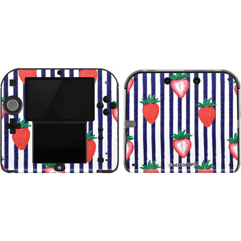 Bouffants and Broken Hearts Strawberries and Stripes Nintendo 2DS Skin