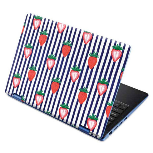 Bouffants and Broken Hearts Strawberries and Stripes Aspire R11 11.6in Skin