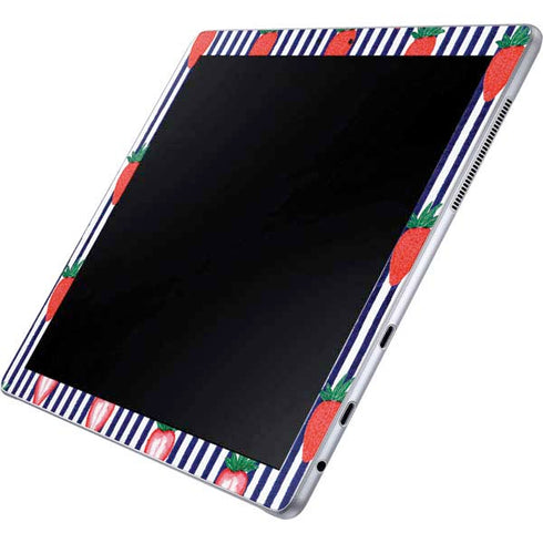 Bouffants and Broken Hearts Strawberries and Stripes Galaxy Book 12in Skin