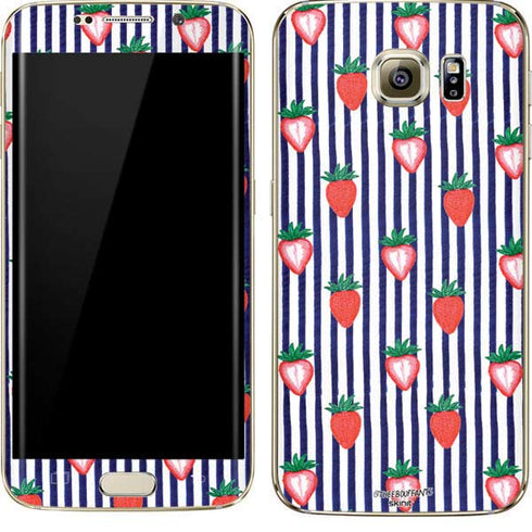 Bouffants and Broken Hearts Strawberries and Stripes Galaxy S7 Edge Skin