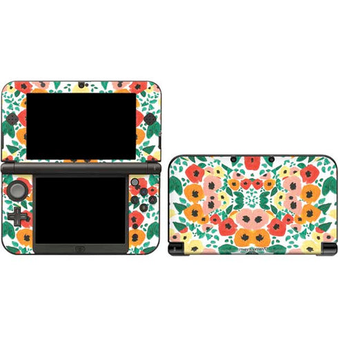 Bouffants and Broken Hearts Geometric Flowers 3DS XL 2015 Skin