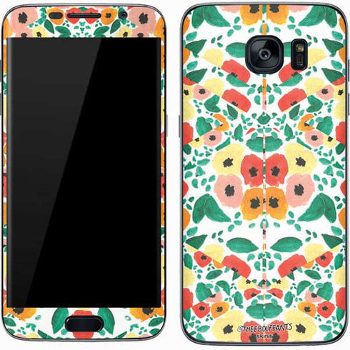 Bouffants and Broken Hearts Geometric Flowers Galaxy S7 Skin