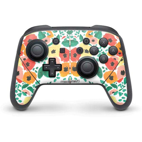 Bouffants and Broken Hearts Geometric Flowers Nintendo Skins