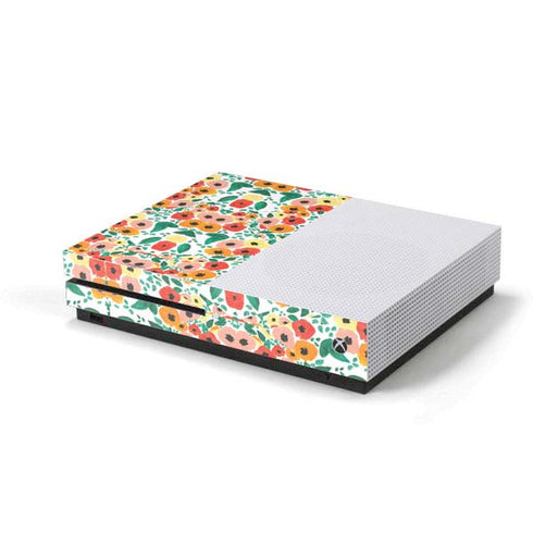 Bouffants and Broken Hearts Geometric Flowers Xbox One S Console Skin