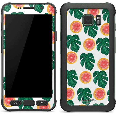 Bouffants and Broken Hearts Tropical Leaves and Citrus Galaxy S7 Active Skin
