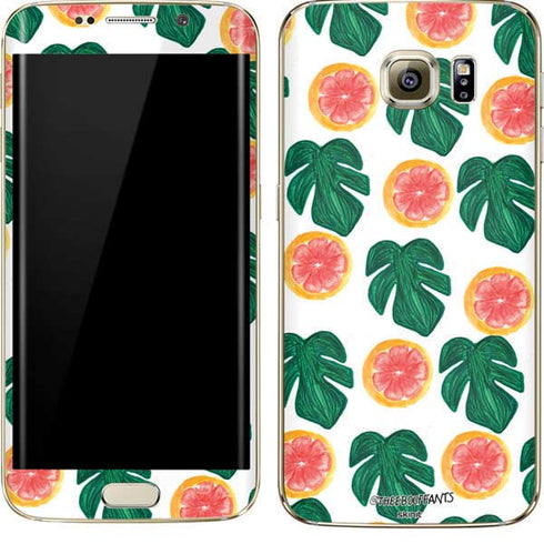 Bouffants and Broken Hearts Tropical Leaves and Citrus Galaxy S7 Edge Skin