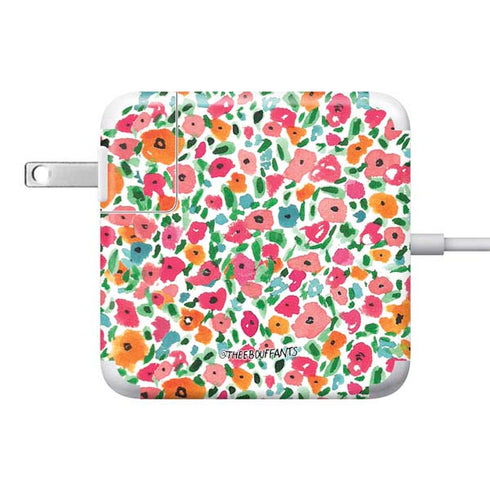 Bouffants and Broken Hearts Watercolor Floral 85W Power Adapter (15 and 17 inch MacBook Pro Charger) Skin