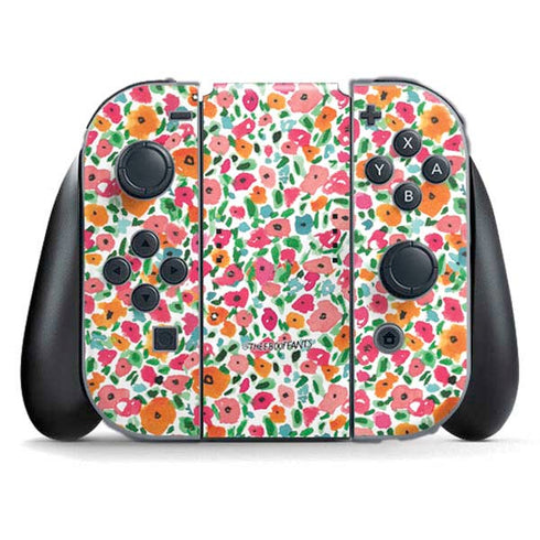 Bouffants and Broken Hearts Watercolor Floral Nintendo Skins