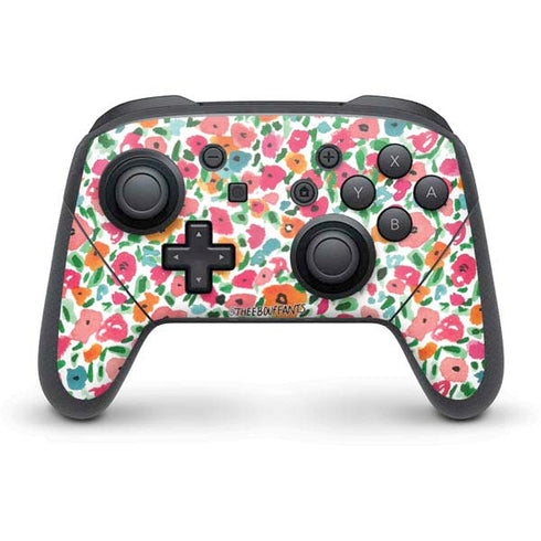 Bouffants and Broken Hearts Watercolor Floral Nintendo Skins