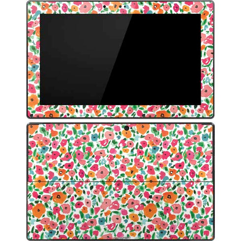 Bouffants and Broken Hearts Watercolor Floral Surface Pro Tablet Skin