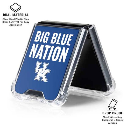 University of Kentucky Big Blue Nation Galaxy Z Flip6 Clear Case