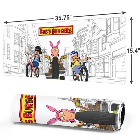 Bobs Burgers Bike Squad Gaming Mouse Pad