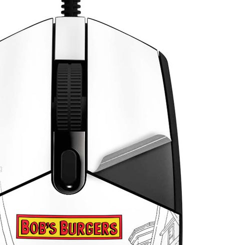 Bobs Burgers Bike Squad G203 Prodigy RGB Wired Gaming Mouse Skin