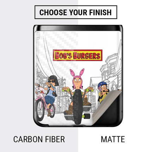 Bobs Burgers Bike Squad Galaxy Z Flip Skin