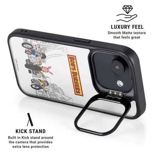 Bobs Burgers Bike Squad iPhone 16e Kickstand Case