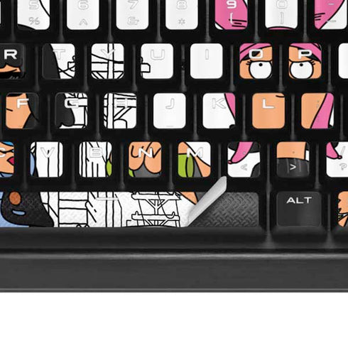 Bobs Burgers Bike Squad K95 RGB PLATINUM Mechanical Gaming Keyboard Skin
