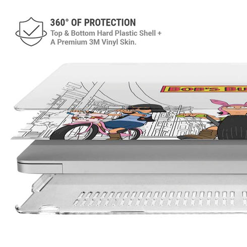 Bobs Burgers Bike Squad MacBook Pro 15in (2016-19) Case plus Skin