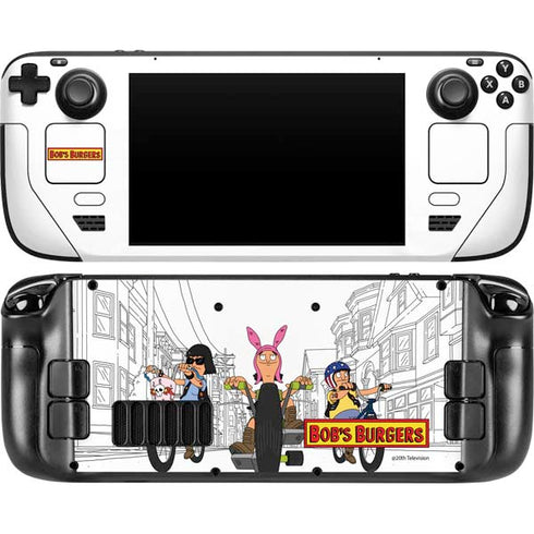 Bobs Burgers Bike Squad Steam Deck Handheld Gaming Computer Skin