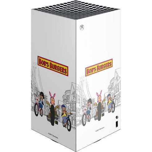 Bobs Burgers Bike Squad XBox Series X Digital Edition Console Skin