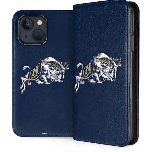United States Naval Academy Bill The Goat iPhone 15 Plus Folio Case