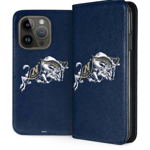 United States Naval Academy Bill The Goat iPhone 15 Pro Folio Case
