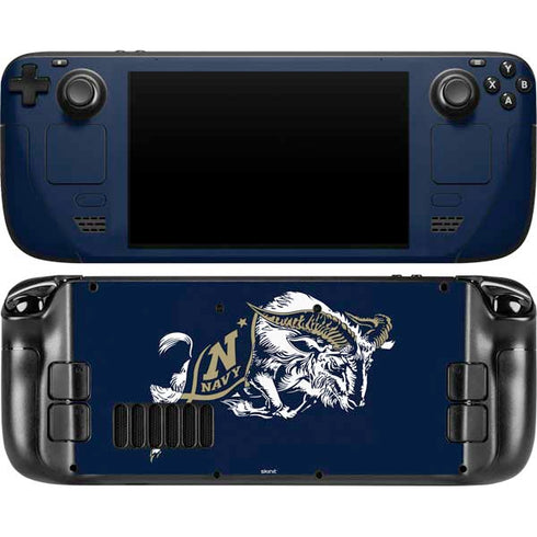 United States Naval Academy Bill The Goat Steam Deck Handheld Gaming Computer OLED Skin