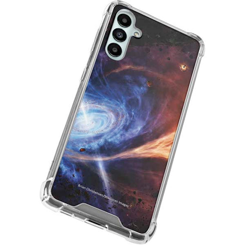 StockTrek Binary System Orbiting near a Black Hole Galaxy A15 5G Clear Case
