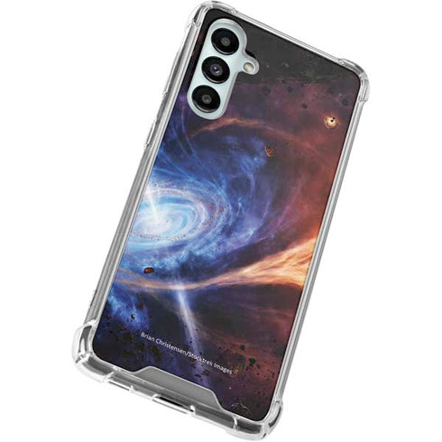 StockTrek Binary System Orbiting near a Black Hole Galaxy A16 5G Clear Case