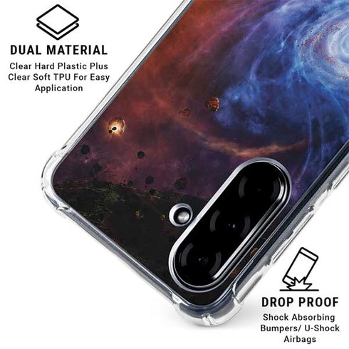 StockTrek Binary System Orbiting near a Black Hole Galaxy A36 5G Clear Case