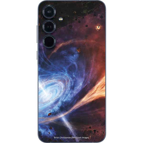 StockTrek Binary System Orbiting near a Black Hole Galaxy A36 5G Skin