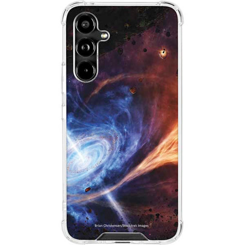 StockTrek Binary System Orbiting near a Black Hole Galaxy A54 5G Clear Case