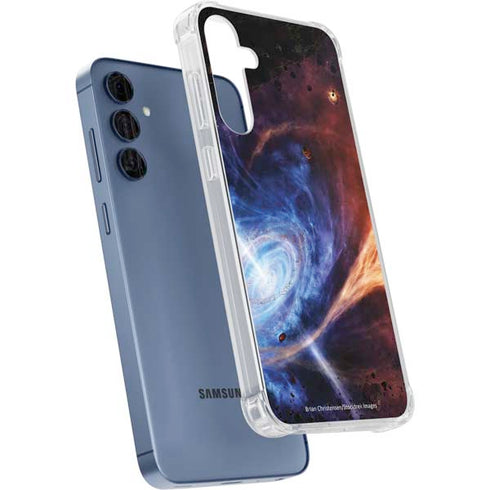 StockTrek Binary System Orbiting near a Black Hole Galaxy A55 5G Clear Case
