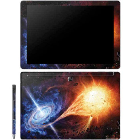 StockTrek Binary System Orbiting near a Black Hole Galaxy Book 12in Skin