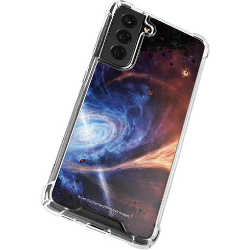StockTrek Binary System Orbiting near a Black Hole Galaxy S21 FE Clear Case