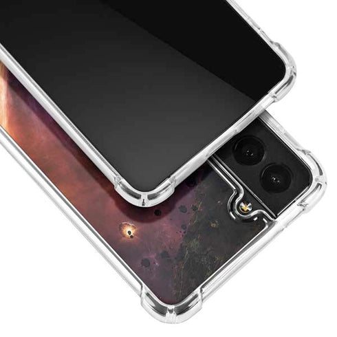 StockTrek Binary System Orbiting near a Black Hole Galaxy S21 FE Clear Case