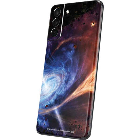 StockTrek Binary System Orbiting near a Black Hole Galaxy S21 Plus 5G Skin