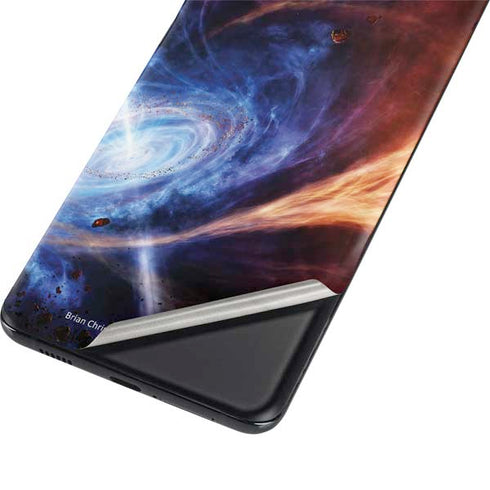 StockTrek Binary System Orbiting near a Black Hole Galaxy S21 Plus 5G Skin