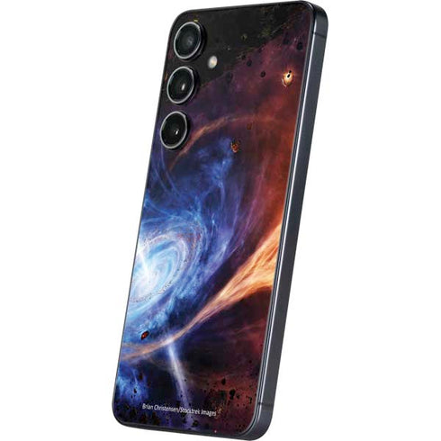 StockTrek Binary System Orbiting near a Black Hole Galaxy S25 Plus Skin