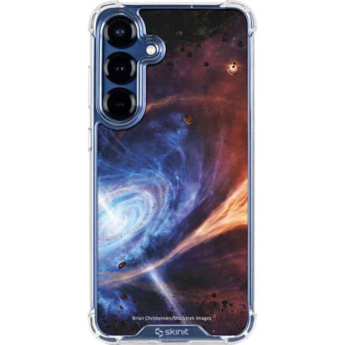 StockTrek Binary System Orbiting near a Black Hole Galaxy S25 Plus Clear Case
