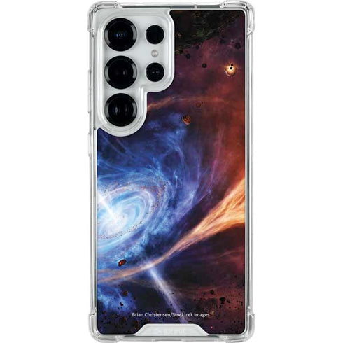 StockTrek Binary System Orbiting near a Black Hole Galaxy S25 Ultra Clear Case