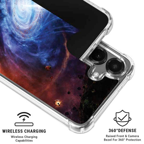 StockTrek Binary System Orbiting near a Black Hole Galaxy S26 Plus Clear Case