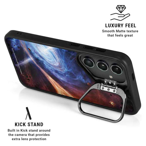 StockTrek Binary System Orbiting near a Black Hole Galaxy S26 Plus Kickstand Case