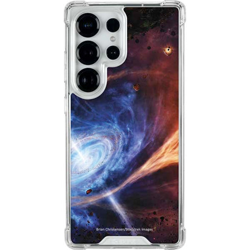 StockTrek Binary System Orbiting near a Black Hole Galaxy S26 Ultra Clear Case