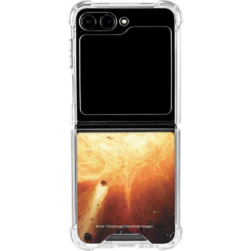 StockTrek Binary System Orbiting near a Black Hole Galaxy Z Flip5 5G Clear Case