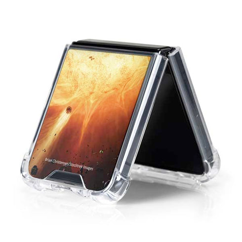 StockTrek Binary System Orbiting near a Black Hole Galaxy Z Flip5 5G Clear Case