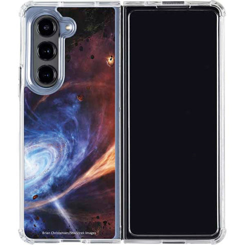 StockTrek Binary System Orbiting near a Black Hole Galaxy Z Fold5 5G Clear Case