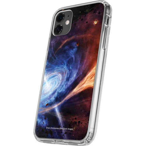 StockTrek Binary System Orbiting near a Black Hole iPhone 11 Clear Case