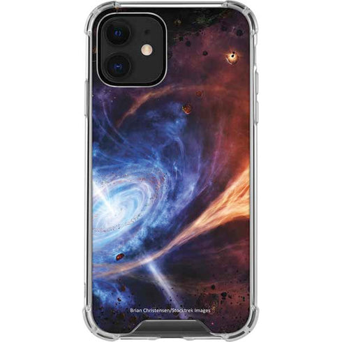 StockTrek Binary System Orbiting near a Black Hole iPhone 12 Clear Case