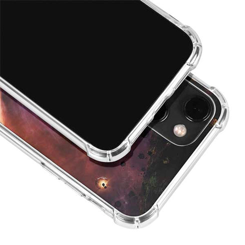 StockTrek Binary System Orbiting near a Black Hole iPhone 14 Plus Clear Case