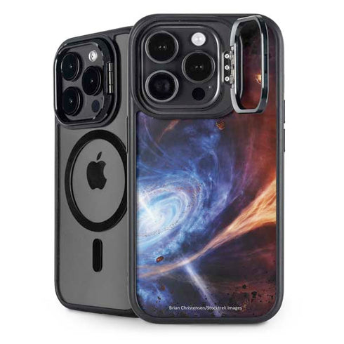 StockTrek Binary System Orbiting near a Black Hole iPhone 14 Pro Max Kickstand Case